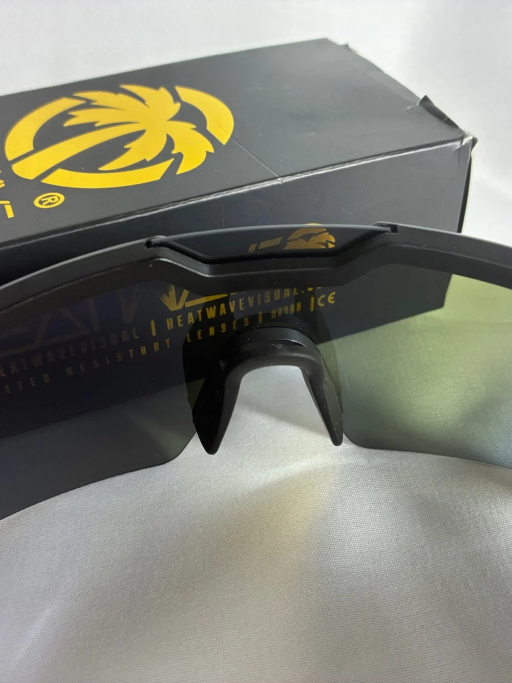 Heatwave Mirrored Shield Sunglasses - Black with Multicolor Iridescent Lens